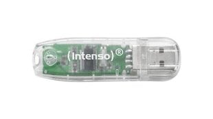 USB2 накопитель памяти Intenso 3502480, 32 ГБ, прозрачный цена и информация | USB накопители | pigu.lt