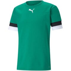 Sportiniai marškinėliai vyrams Puma teamRise Jersey M 704932 05, žali kaina ir informacija | Vyriški marškinėliai | pigu.lt
