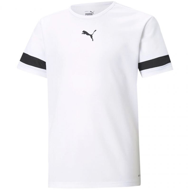 Sportiniai marškinėliai vaikams Puma teamRise Jersey Jr. 704938 04, balti kaina ir informacija | Marškinėliai berniukams | pigu.lt