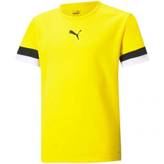 Футболка детская Puma TeamRise Jersey Jr. 704938 07, желтая цена и информация | Рубашка для мальчиков | pigu.lt