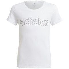 Marškinėliai vaikams Adidas Essentials Logo Tee Jr GN4045, balti kaina ir informacija | Marškinėliai berniukams | pigu.lt