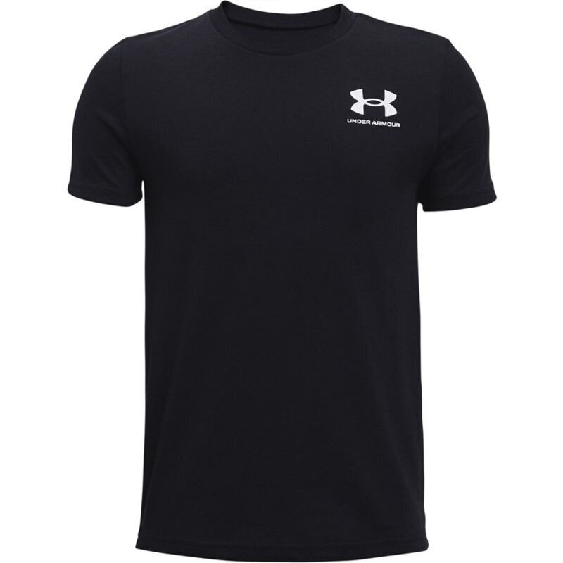 Marškinėliai vaikams Under Armor Y Sportstyle Left Chest SS Jr 1363280 001, juodi цена и информация | Marškinėliai berniukams | pigu.lt