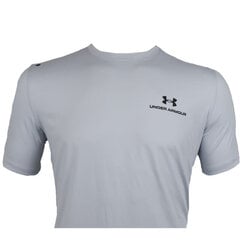 Футболка мужская Under Armour Rush Energy Short Sleeve M 1366138014, серая цена и информация | Мужские футболки | pigu.lt