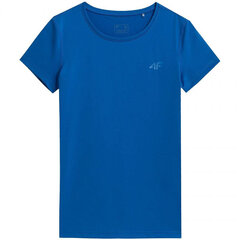 Marškinėliai moterims 4F W NOSH4 TSDF352 36S, mėlyni kaina ir informacija | Marškinėliai moterims | pigu.lt