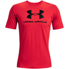 Футболка мужская Under Armour Sportstyle Logo SS T Shirt M 1329 590 601, красная цена и информация | Футболка мужская | pigu.lt