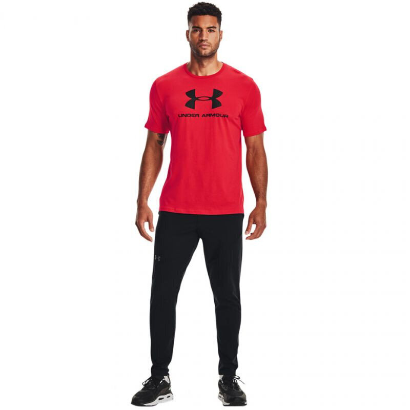 Marškinėliai vyrams Under Armor Sportstyle Logo SS T Shirt M 1329 590 601, raudoni цена и информация | Vyriški marškinėliai | pigu.lt