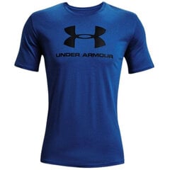 Marškinėliai vyrams Under Armor Sportstyle Logo SS T Shirt M 1329 590 432, mėlyni kaina ir informacija | Vyriški marškinėliai | pigu.lt