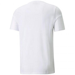 Marškinėliai vyrams Puma Power Tape Tee M 589391 02, balti цена и информация | Мужские футболки | pigu.lt