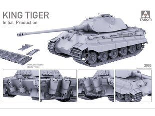 Сборная пластиковая модель Takom - WWII German Heavy Tank King Tiger Inital production, 1/35, 2096 цена и информация | Конструкторы и кубики | pigu.lt