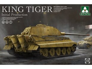 Сборная пластиковая модель Takom - WWII German Heavy Tank King Tiger Inital production, 1/35, 2096 цена и информация | Конструкторы и кубики | pigu.lt