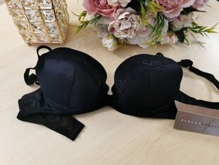 Sisley Underwear XS S dydžio juodos spalvos push-up liemenėlė 18023 SISLEYUNDERWEAR18023BLACK8033616759484 kaina ir informacija | Liemenėlės | pigu.lt