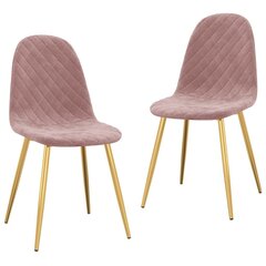 Valgomojo kėdės, 2 vnt, rožinės kaina ir informacija | Virtuvės ir valgomojo kėdės | pigu.lt