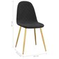 Valgomojo kėdės, 2 vnt, juodos kaina ir informacija | Virtuvės ir valgomojo kėdės | pigu.lt