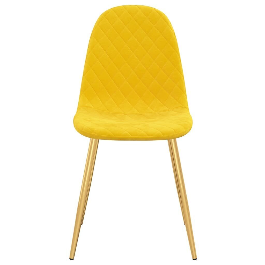 Valgomojo kėdės, 2 vnt, geltonos kaina ir informacija | Virtuvės ir valgomojo kėdės | pigu.lt