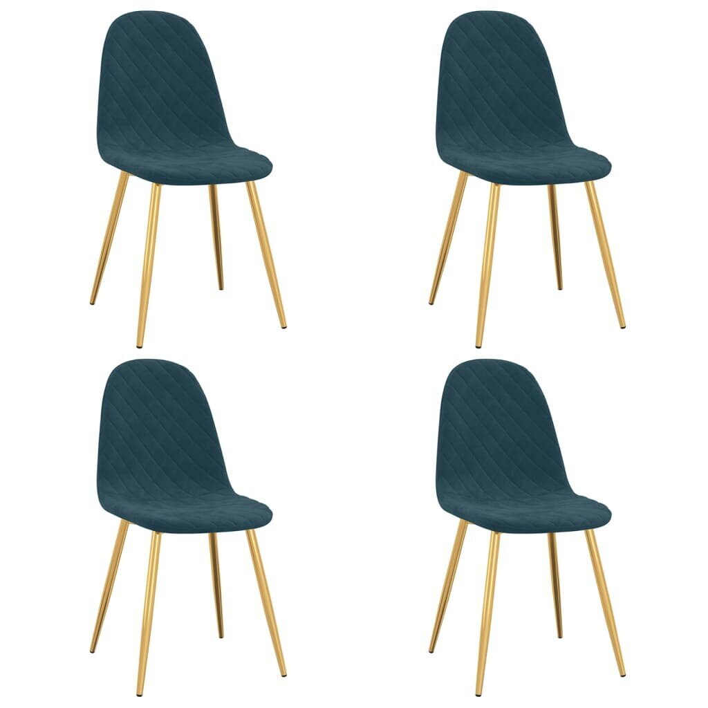 Valgomojo kėdės, 4 vnt, mėlynos kaina ir informacija | Virtuvės ir valgomojo kėdės | pigu.lt