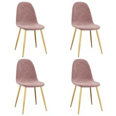 Valgomojo kėdės, 4 vnt, rožinės kaina ir informacija | Virtuvės ir valgomojo kėdės | pigu.lt