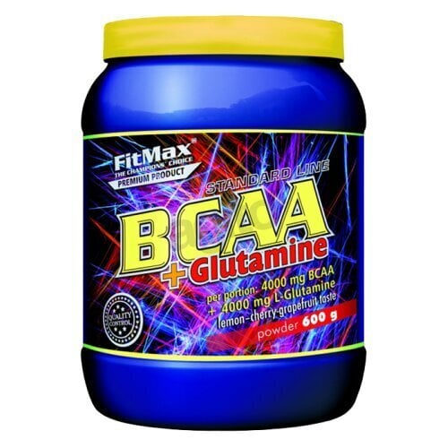 FitMax Bcaa + Glutamine, 600 g kaina ir informacija | Testosterono skatintojai | pigu.lt