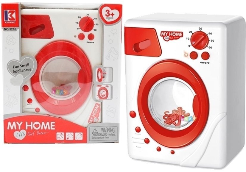 Skalbimo mašina su garsu Lean Toys kaina ir informacija | Žaislai mergaitėms | pigu.lt