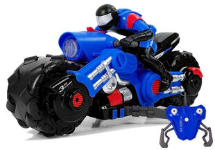 Nuotoliniu būdu valdomas motociklas vaikams Lean Toys, mėlynas kaina ir informacija | Žaislai berniukams | pigu.lt