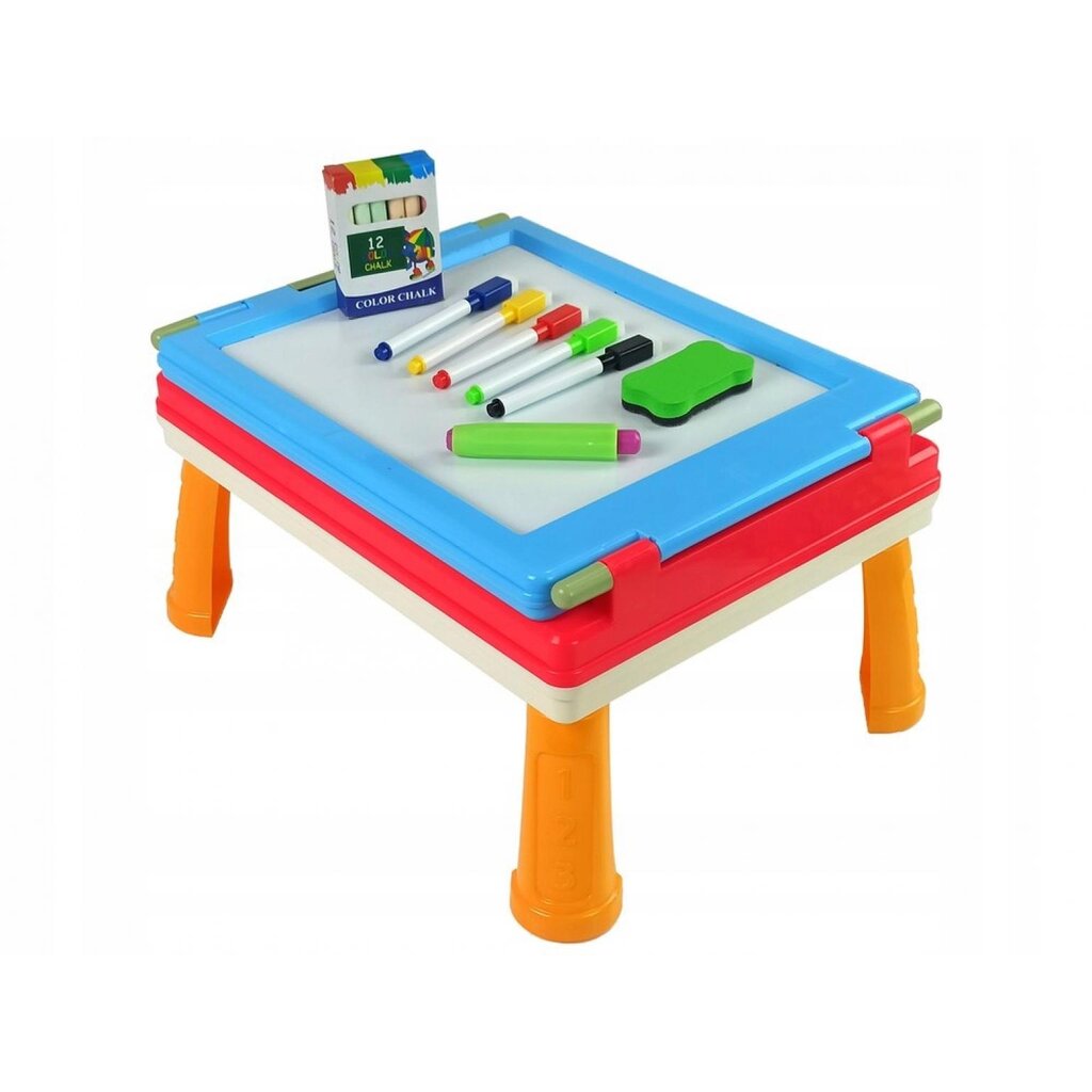 Magnetinė kreidos lenta Lean Toys Talented Painter su mėlynu žaidimų stalu kaina ir informacija | Stalo žaidimai, galvosūkiai | pigu.lt