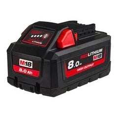 Аккумулятор Milwaukee M18 HB8, 18 В, 8.0 Aч, Li-Ion цена и информация | Шуруповерты, дрели | pigu.lt