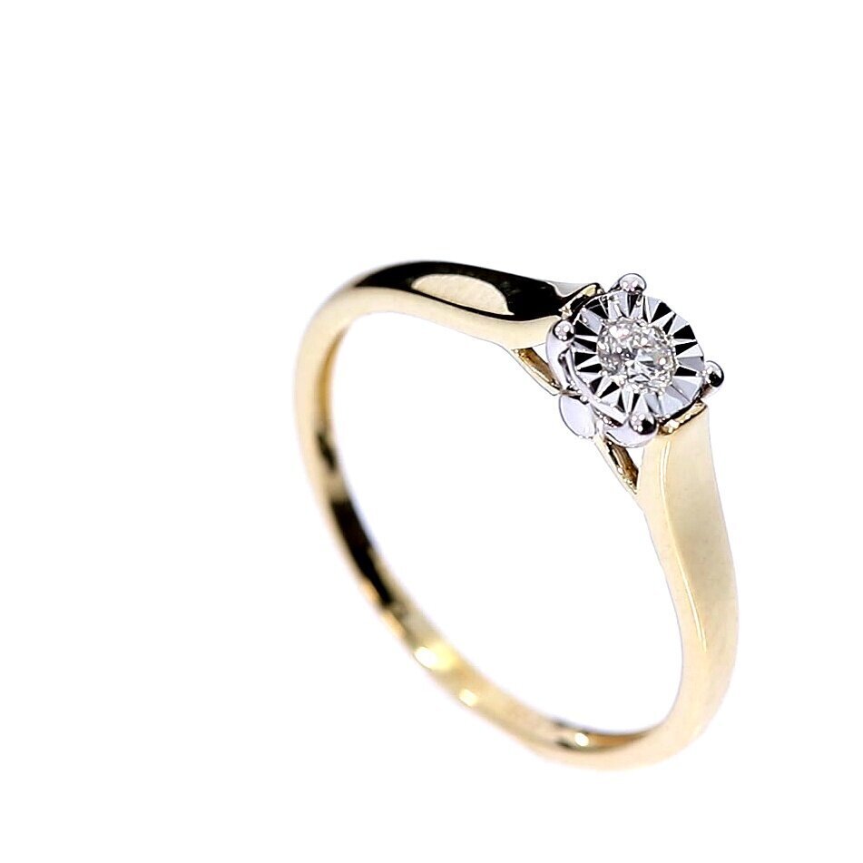 Auksinis žiedas su brangakmeniais moterims цена и информация | Žiedai | pigu.lt