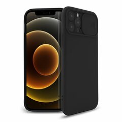 Mocco Matte Silicone Back Case Camera Protect, Juodas kaina ir informacija | Telefono dėklai | pigu.lt