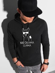 Джемпер для мужчин No drama Llama, черный цена и информация | Мужские толстовки | pigu.lt