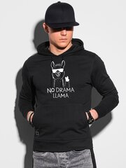 Джемпер для мужчин No drama Llama, черный цена и информация | Мужские толстовки | pigu.lt