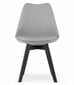 4-ių kėdžių komplektas Mark, pilkas/juodas kaina ir informacija | Virtuvės ir valgomojo kėdės | pigu.lt