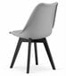 4-ių kėdžių komplektas Mark, pilkas/juodas kaina ir informacija | Virtuvės ir valgomojo kėdės | pigu.lt