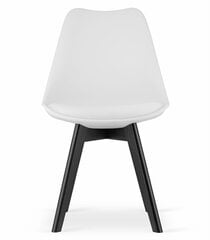 Комплект из 4-х стульев Mark, белый/черный цена и информация | Стулья для кухни и столовой | pigu.lt