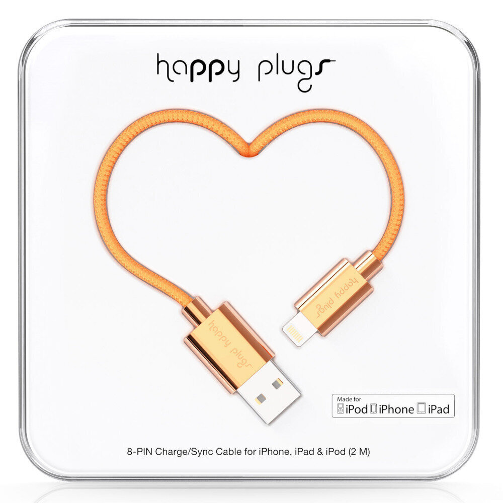 Happy Plugs apple iphone 5s/6/6 plus įkrovimo kabelis 2m цена и информация | Laidai telefonams | pigu.lt