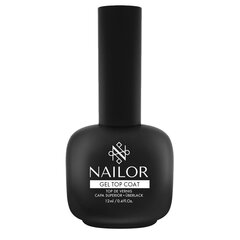 Viršutinis gelinio lako sluoksnis Nailor Gel Top Coat, 12 ml kaina ir informacija | Nagų lakai, stiprintojai | pigu.lt