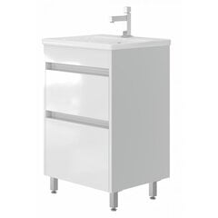 Шкафчик для ванной комнаты с раковиной Luton LT-55, белый цена и информация | Шкафчики для ванной | pigu.lt