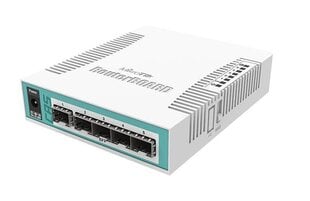 Маршрутизатор Mikrotik CRS106-1C-5S network switch Gigabit Ethernet (10/100/1000) Power over Ethernet (PoE), белый  цена и информация | Коммутаторы (Switch) | pigu.lt