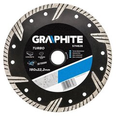 Диск алмазный GRAPHITE 57H628, диаметр 180 мм, Turbo цена и информация | Механические инструменты | pigu.lt