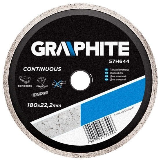 Deimantinis diskas Graphite 57H644, skersmuo 180mm, vientisas kaina ir informacija | Mechaniniai įrankiai | pigu.lt