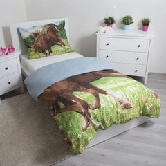 Комплект постельного белья Horse 140 x 200 см + наволочка 70 x 90 см цена и информация | Детское постельное бельё | pigu.lt