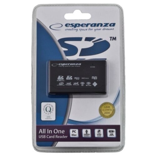 Kortelių skaitytuvas Esperanza EA119 All In One kaina ir informacija | Adapteriai, USB šakotuvai | pigu.lt