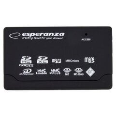 Устройство для чтения карт памяти Esperanza EA119 All In One цена и информация | Адаптеры, USB-разветвители | pigu.lt