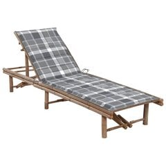 Sodo saulės gultas su čiužinuku, rudas цена и информация | Шезлонги | pigu.lt