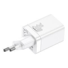 Быстрое зарядное устройство Baseus Super Si Pro USB + USB-C 30 Вт (белое) цена и информация | Зарядные устройства для телефонов | pigu.lt