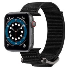 Браслет Spigen DuraPro FLEX для Apple Watch 4 / 5 / 6 / 7 / SE (42 / 44 / 45 мм) черный цена и информация | Аксессуары для смарт-часов и браслетов | pigu.lt