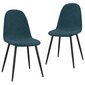 Valgomojo kėdės, 2vnt., mėlynos spalvos цена и информация | Virtuvės ir valgomojo kėdės | pigu.lt