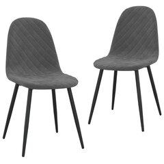 Valgomojo kėdės, 2vnt., tamsiai pilkos spalvos kaina ir informacija | Virtuvės ir valgomojo kėdės | pigu.lt