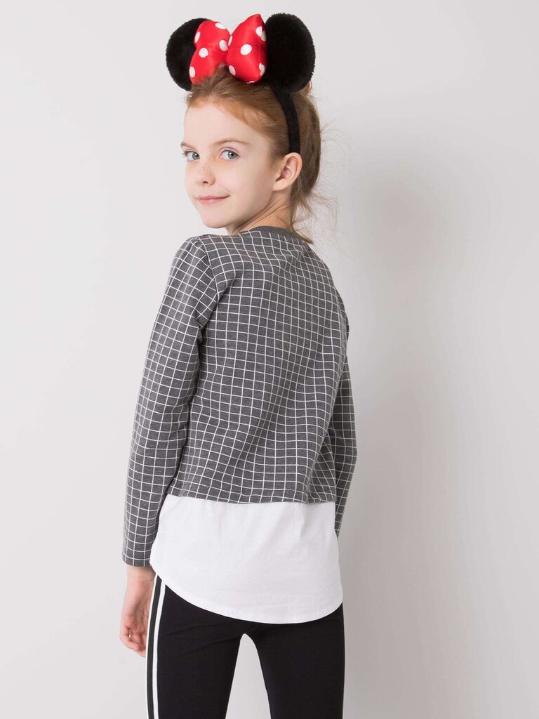 Palaidinė mergaitei su aplikacija. 128 cm цена и информация | Marškinėliai mergaitėms | pigu.lt