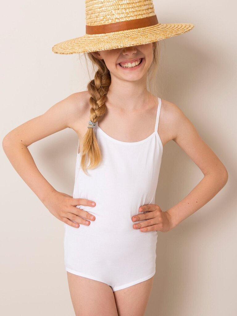 Palaidinė mergaitėms White 140 cm kaina ir informacija | Marškinėliai mergaitėms | pigu.lt