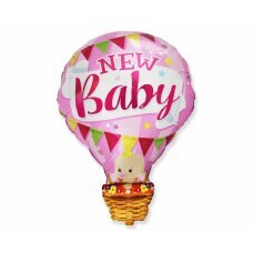 Воздушный шар Baby in the Balloon - New baby, розовый цена и информация | Шарики | pigu.lt