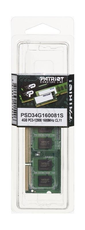 Patriot SODIMM DDR3 цена и информация | Operatyvioji atmintis (RAM) | pigu.lt